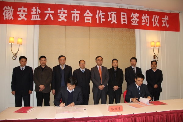 公司与六安市政府签署集中树模园区项目相助协议