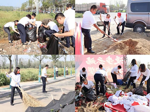 霍邱项目开展“卫生大扫除，党员我先行”主题活动